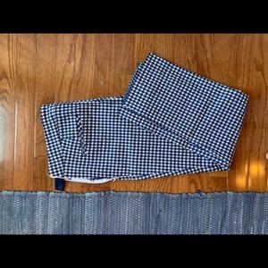 Cynthia Rowley Blue & White Gingham Pants